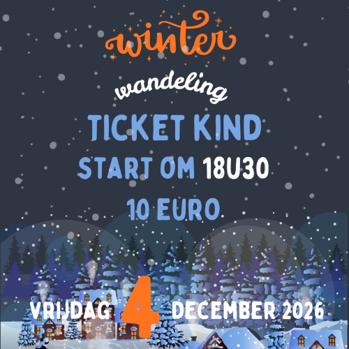 TICKET KIND: start tussen 18u30 en 19u00