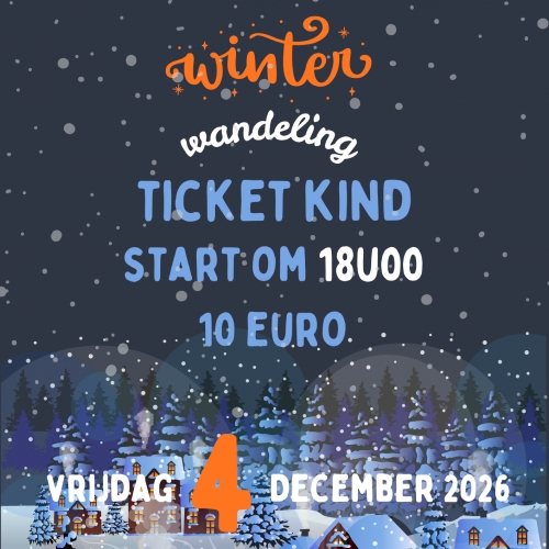 TICKET KIND: start tussen 18u00 en 18u30